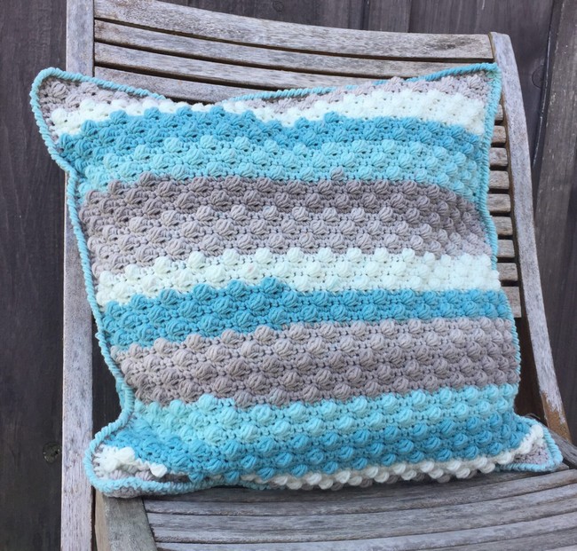 Beach Glass Throw Pillow A Free Crochet Pattern