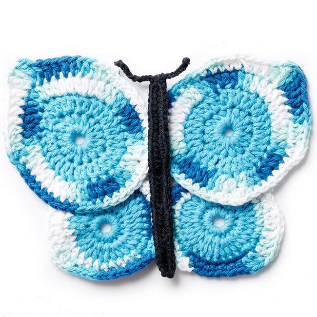 Butterfly Crochet Dishcloth