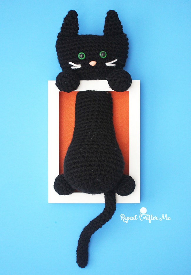 Crochet Cat Shadow Box Wall Art Decor