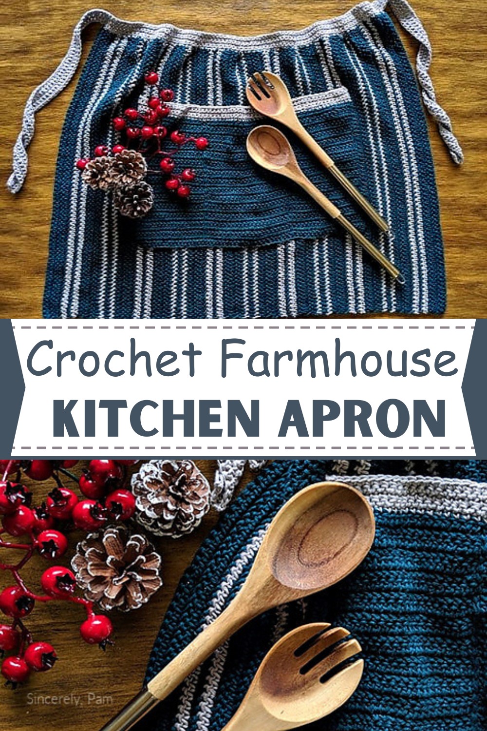 Crochet Farmhouse Kitchen Apron