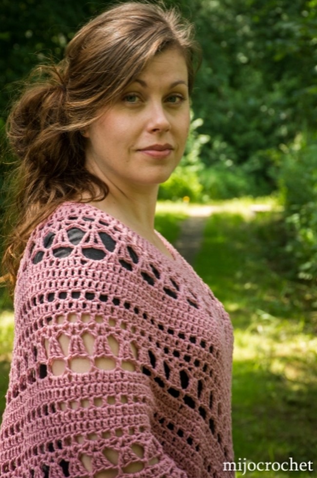 Crochet Lacy Day Poncho