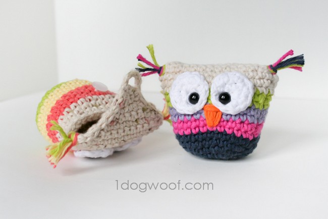 Crochet Owl Pouch With Pattern