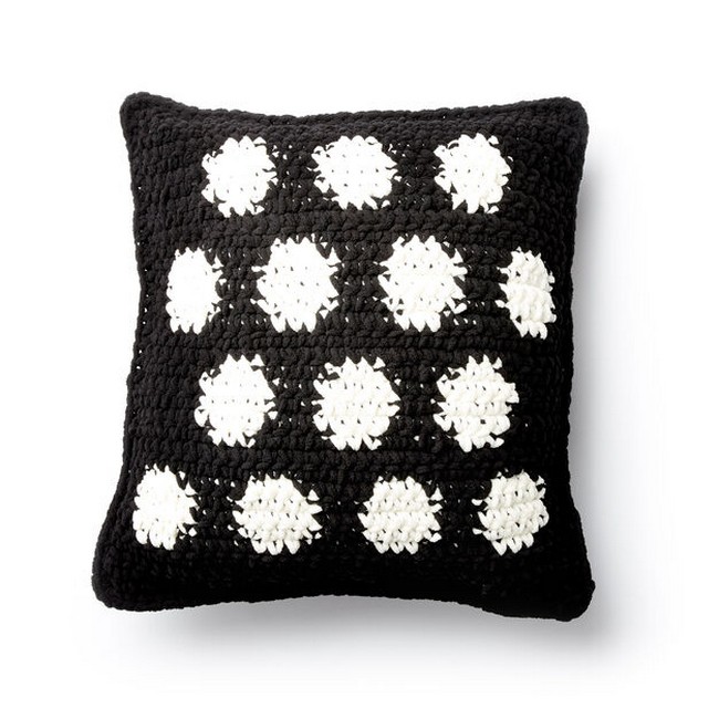 Crochet Polka Time Pillow