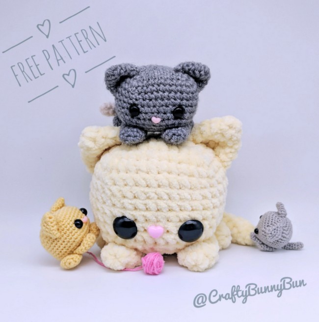 Cube Kitty Cat Amigurumi Pattern