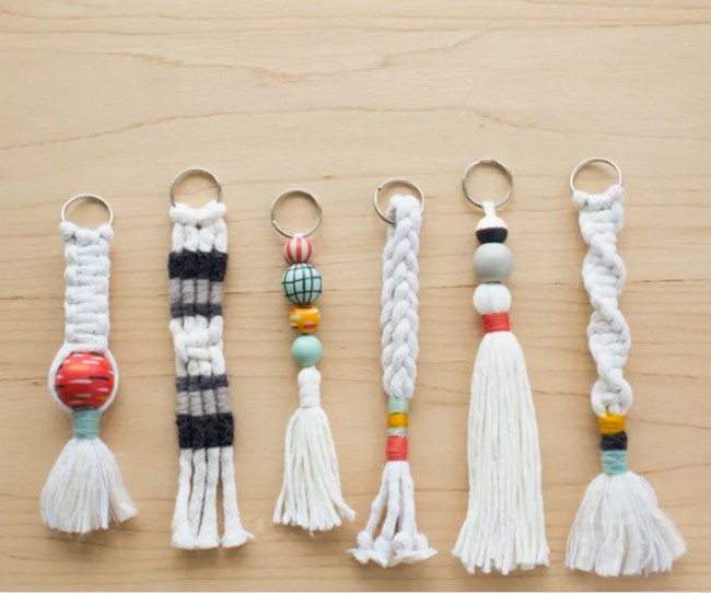 DIY Tassel And Macramé Keychains