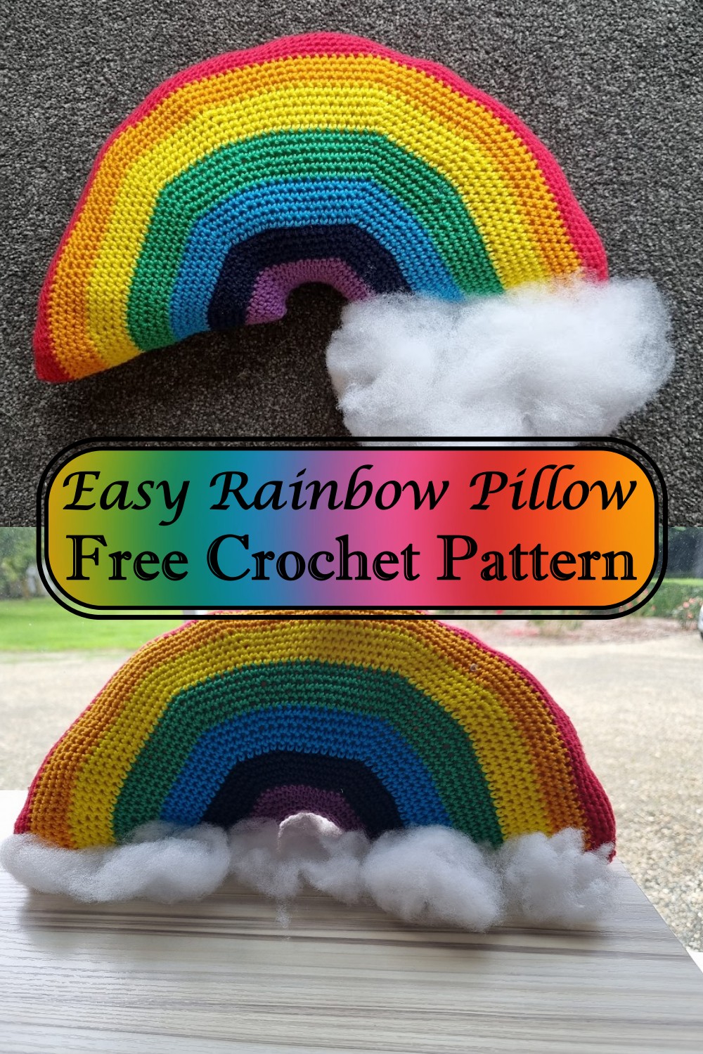 Easy Rainbow Pillow