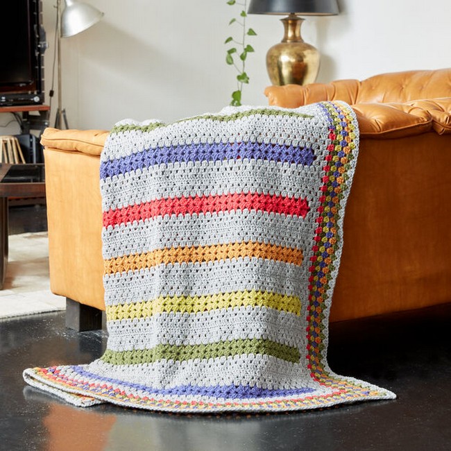 Free Crochet Pop-a-minute Blanket Pattern