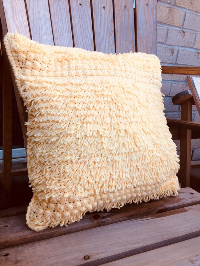 Fringe Pillow Free Crochet Pattern