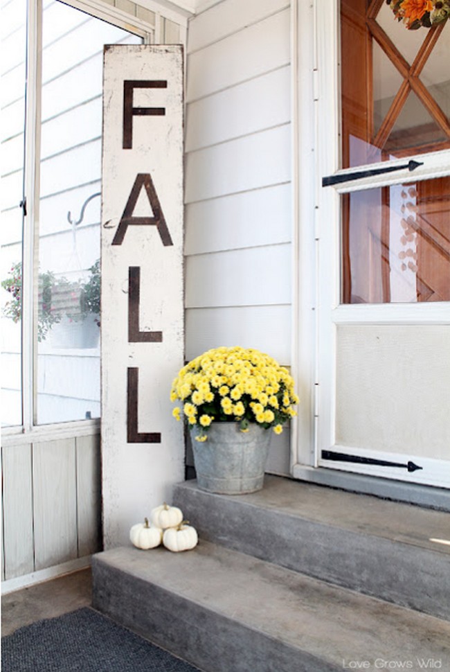 Giant Distressed Fall Sign