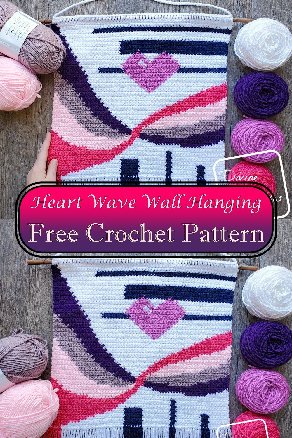 Heart Wave Wall Hanging