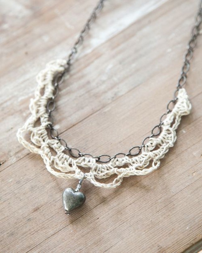Hemp And Chain Necklace