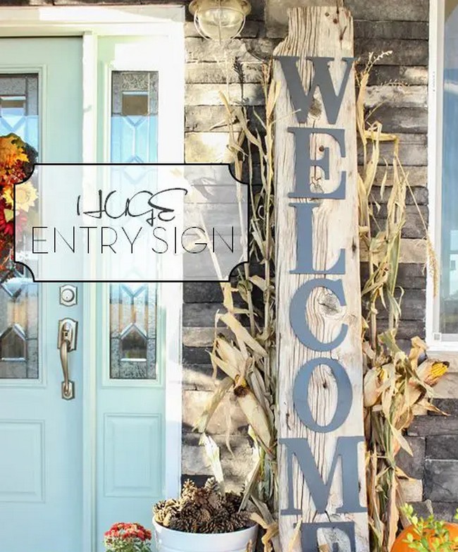 Huge Front Porch Welcome Sign