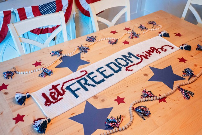 Let Freedom Ring Table Runner