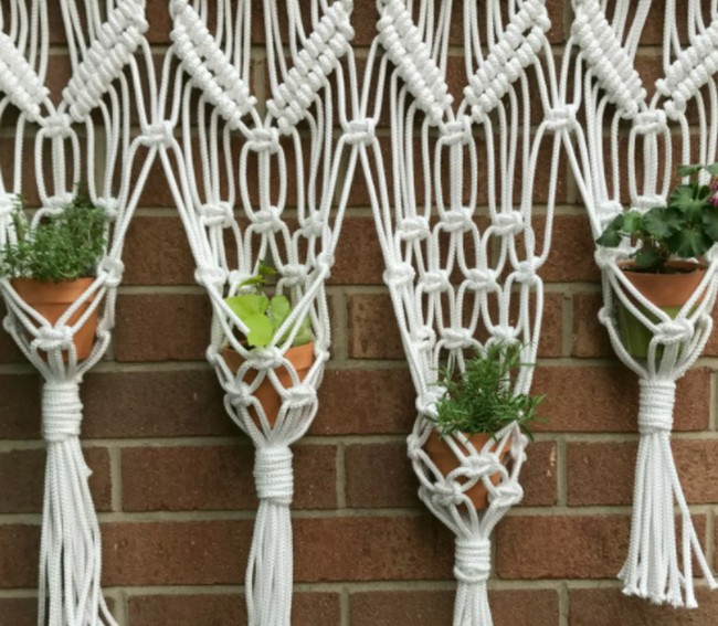 Macrame Hanging Herb Garden