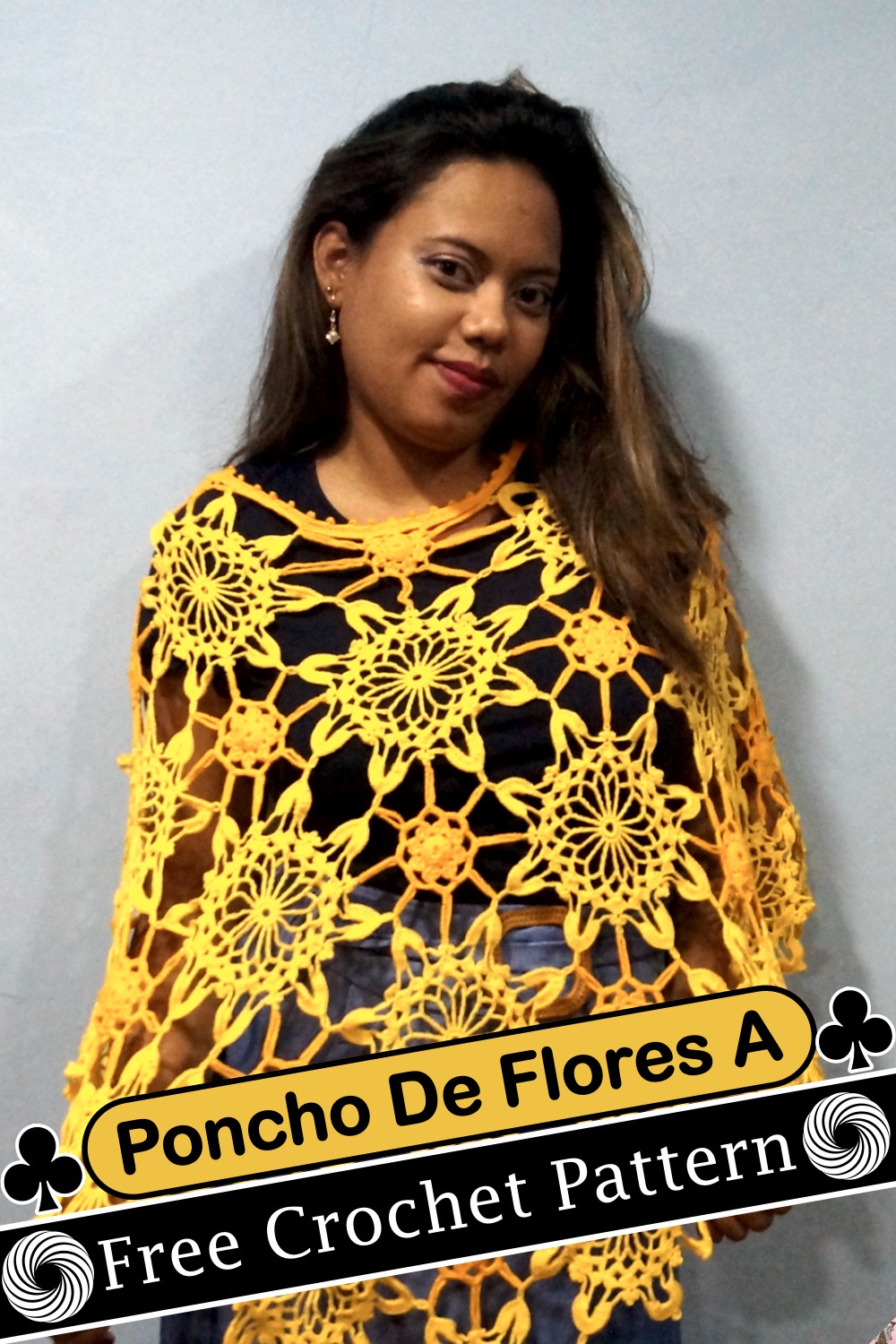 Poncho De Flores A Crochet