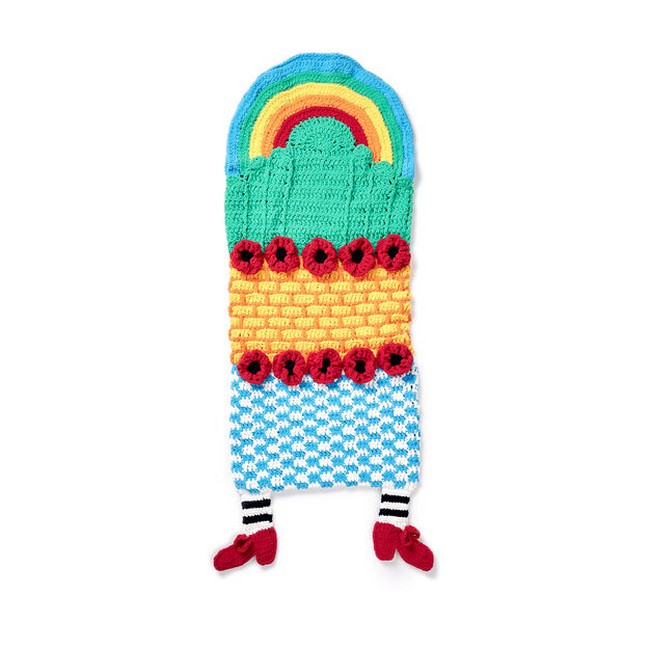 Rainbow Crochet Snuggle Sack