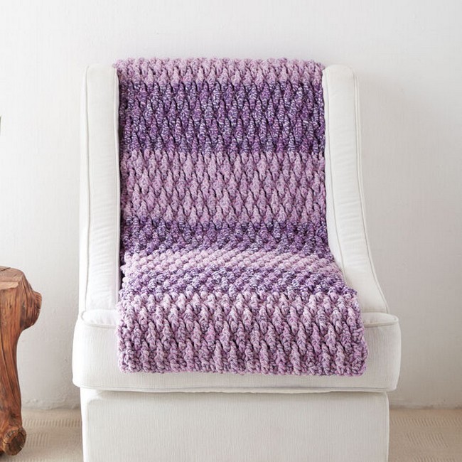 Textured Life Crochet Blanket