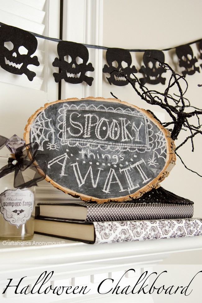 Wood Slice Chalkboard