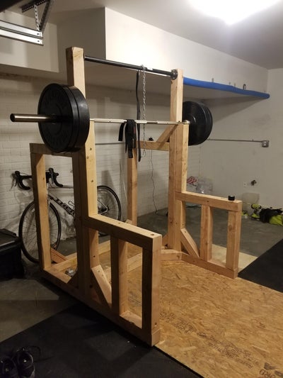 DIY Squat Rack / Pull-Up Bar.