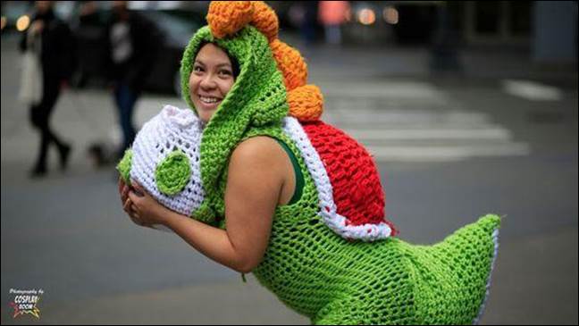Crochet Yoshi Costume For Girl