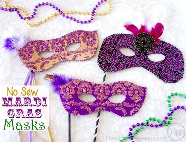 No-Sew Mardi Gras Mask