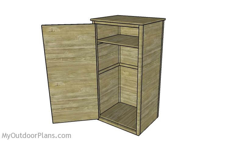 DIY Gun cabinet by outdoor plans