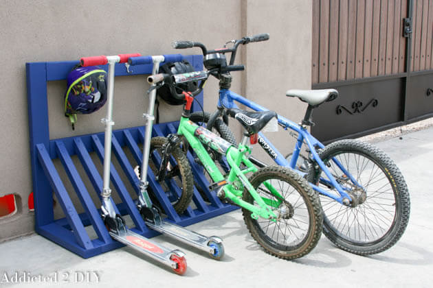 DIY Kids Bicycle Rack
