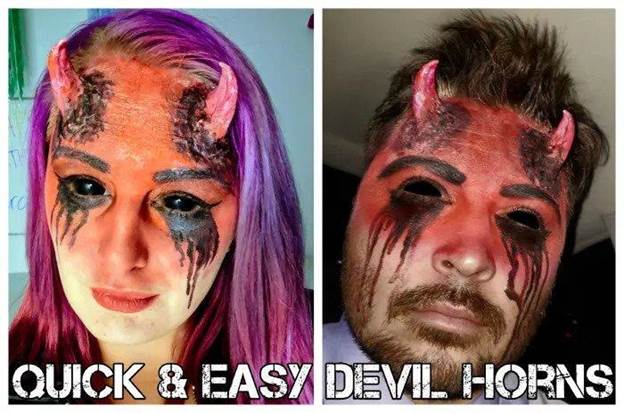 DIY Quick And Easy Devil Horns