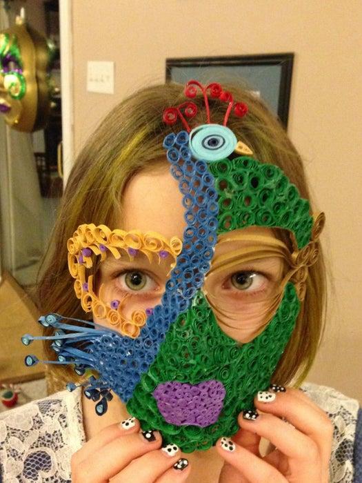 Quilled Mardi Gras Mask