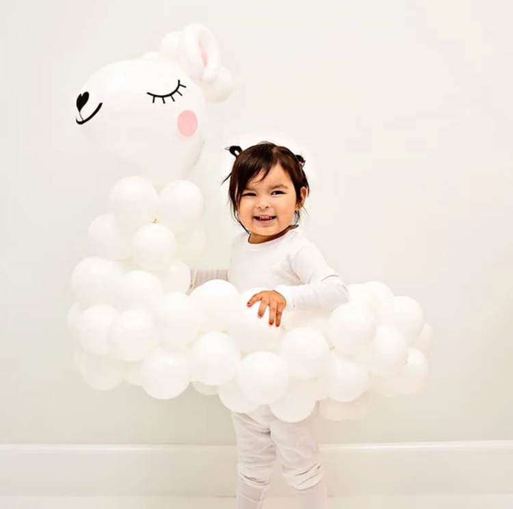 DIY LLama Balloon Costume