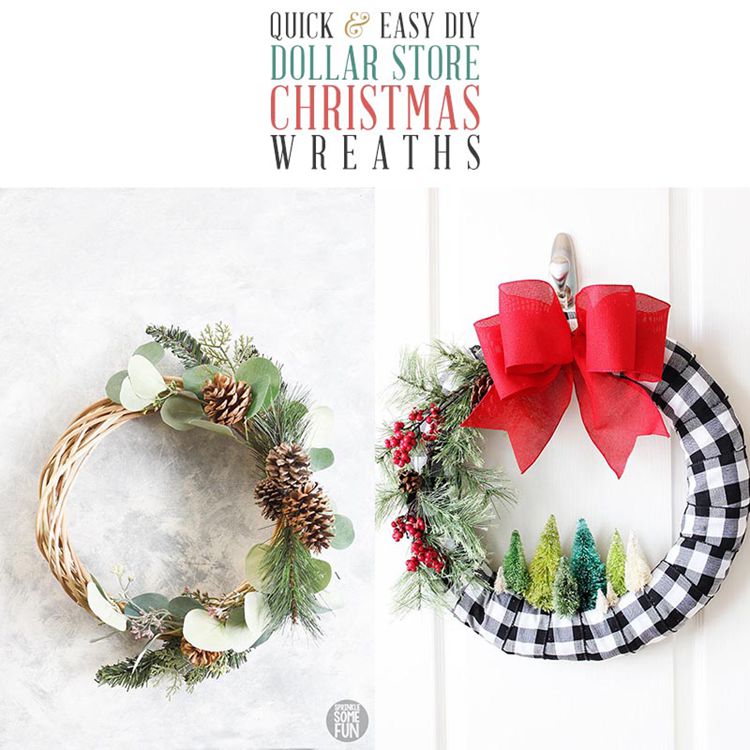 Easy Dollar Store Christmas Wreath