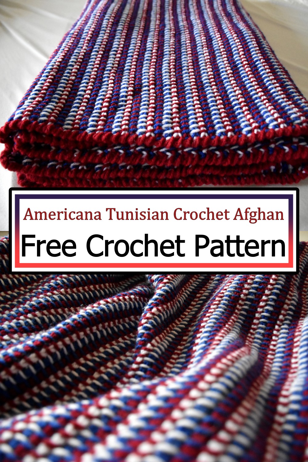 Americana Tunisian Crochet Afghan