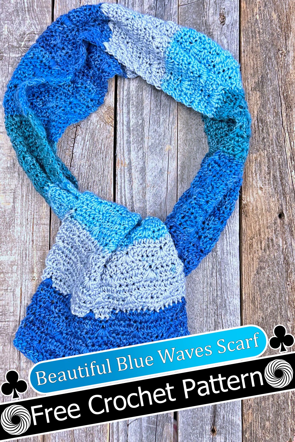 Beautiful Blue Waves Scarf