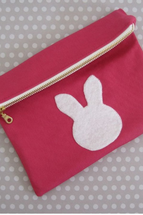 Easter Bunny fold-over clutch