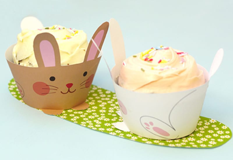 Easter Bunny muffins and cupcake wrapper