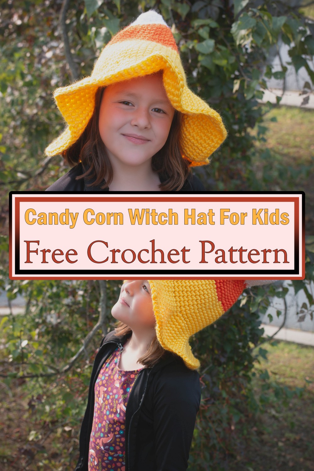 Candy Corn Witch Hat For Kids