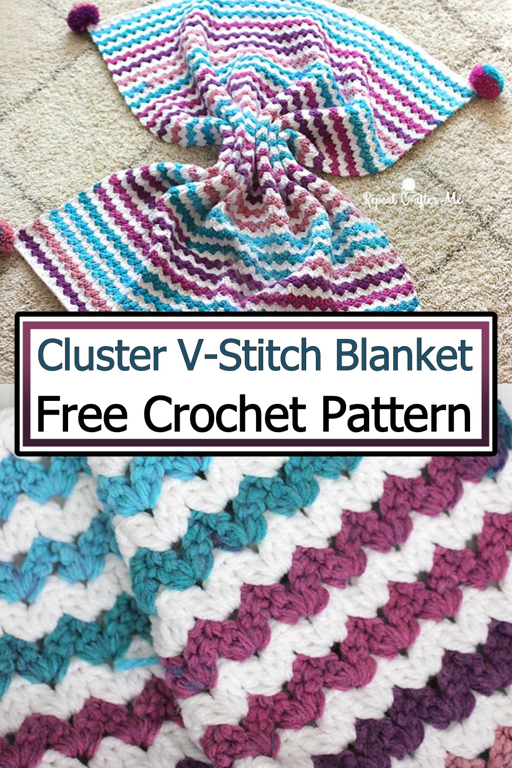 Cluster V-Stitch Blanket