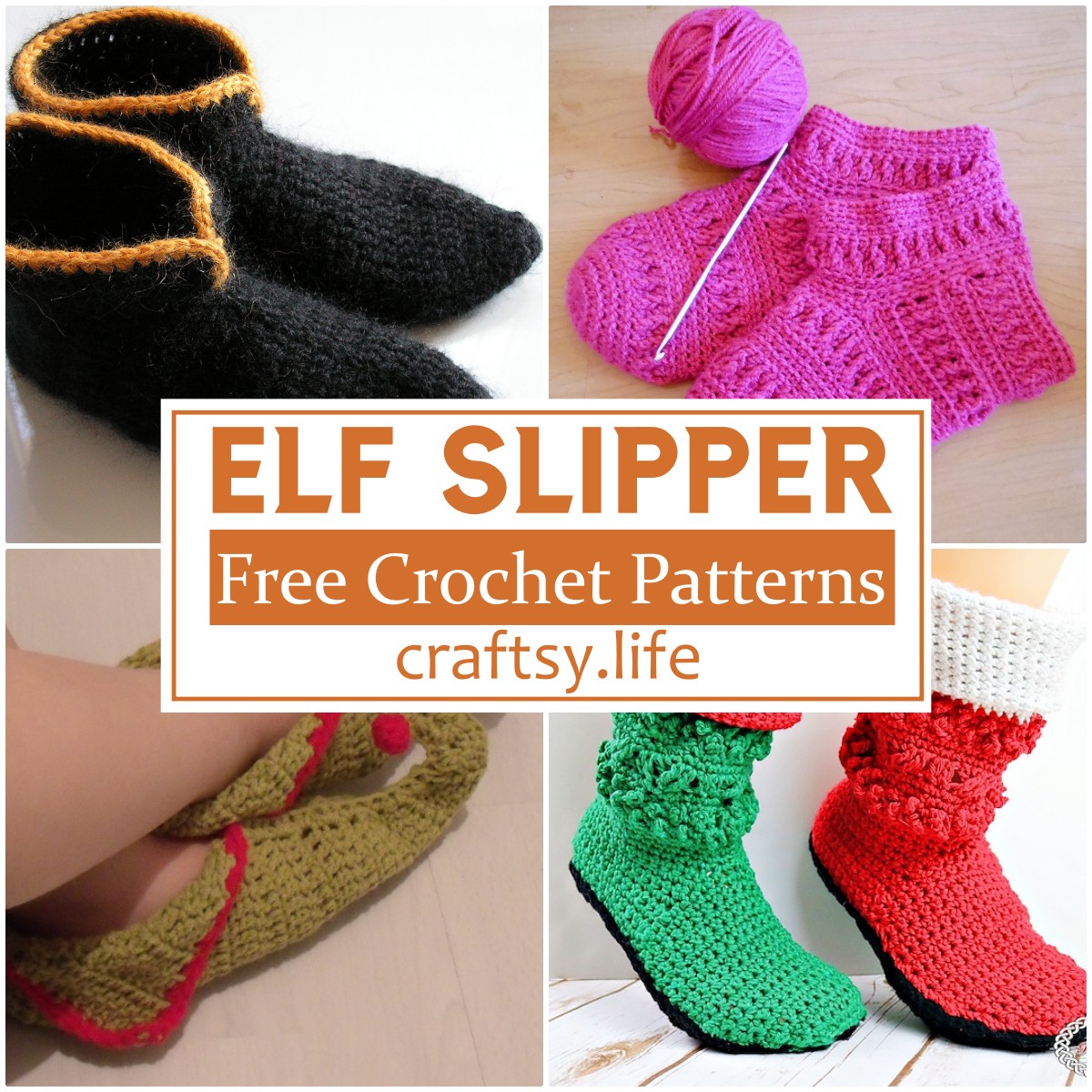 Crochet Elf Slipper Patterns 1
