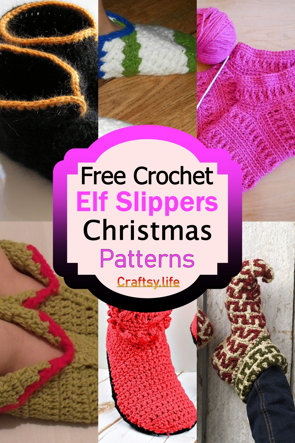 Crochet Elf Slippers Christmas Patterns
