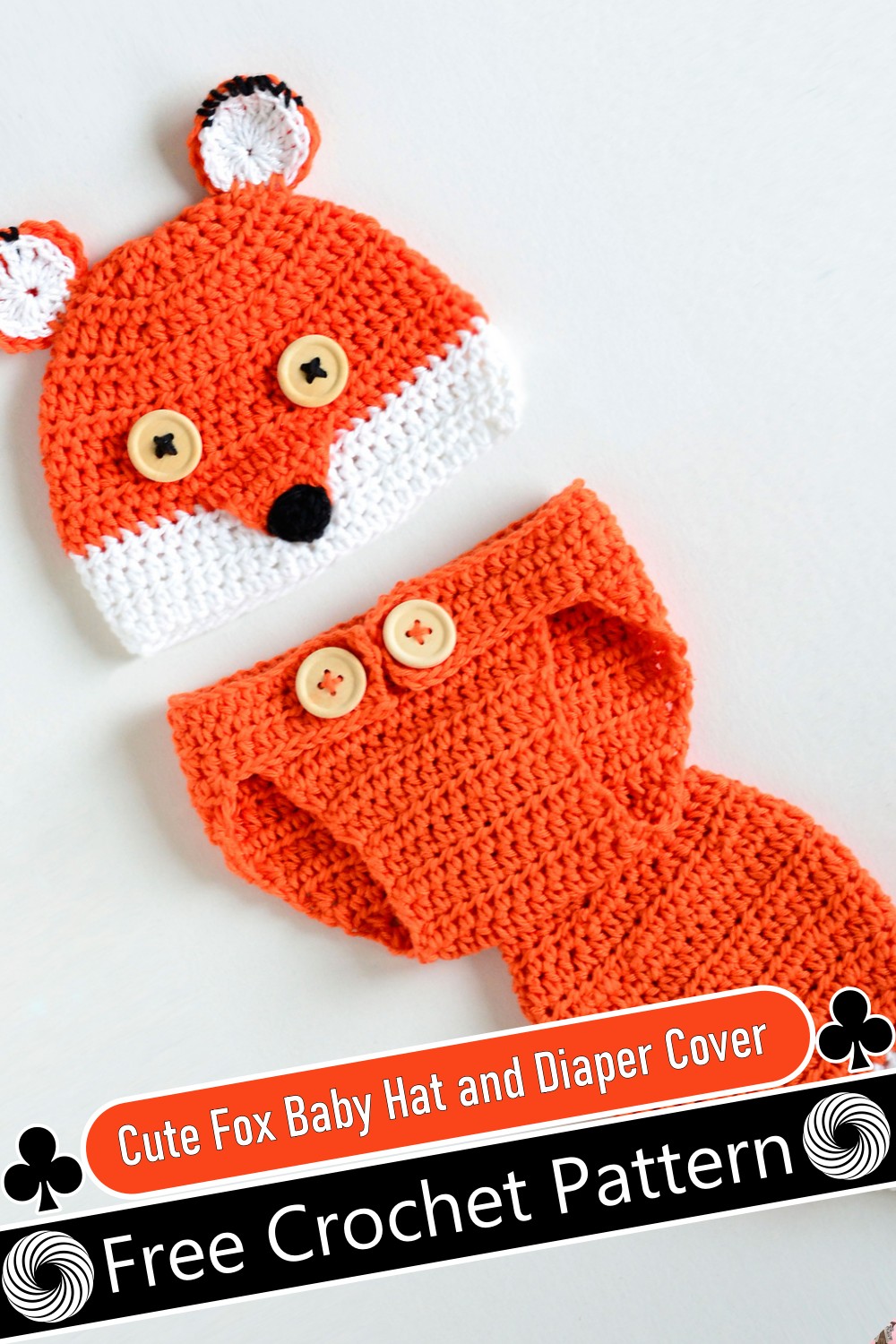 Cute Fox Baby Hat and Cover