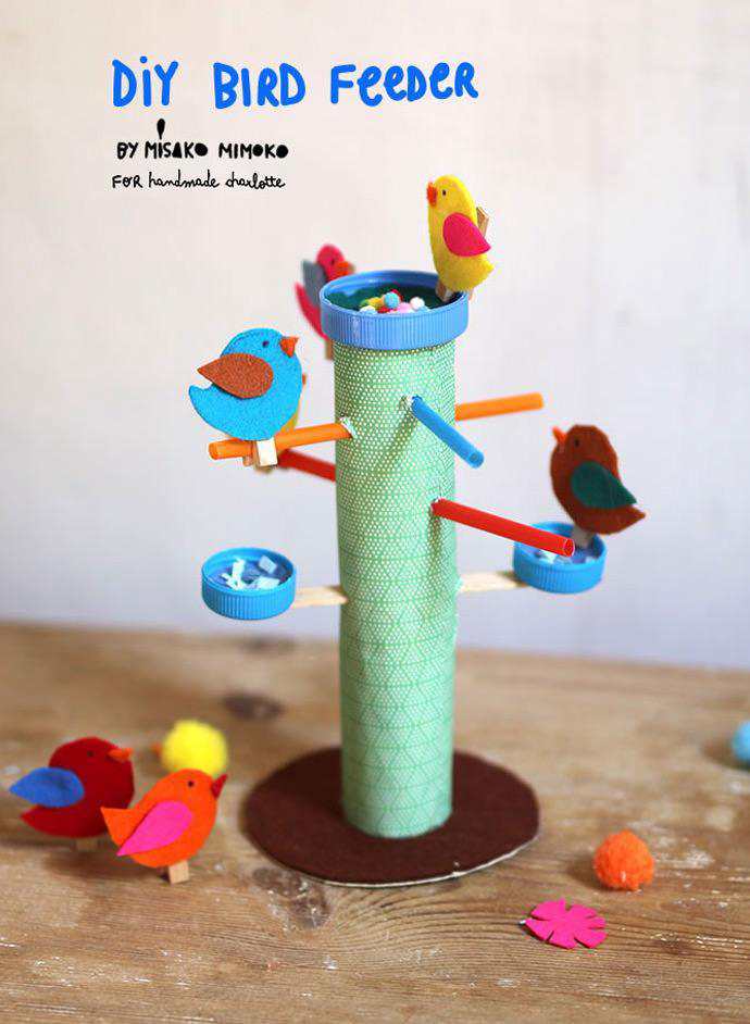DIY Bird Toys With Bottle Caps
