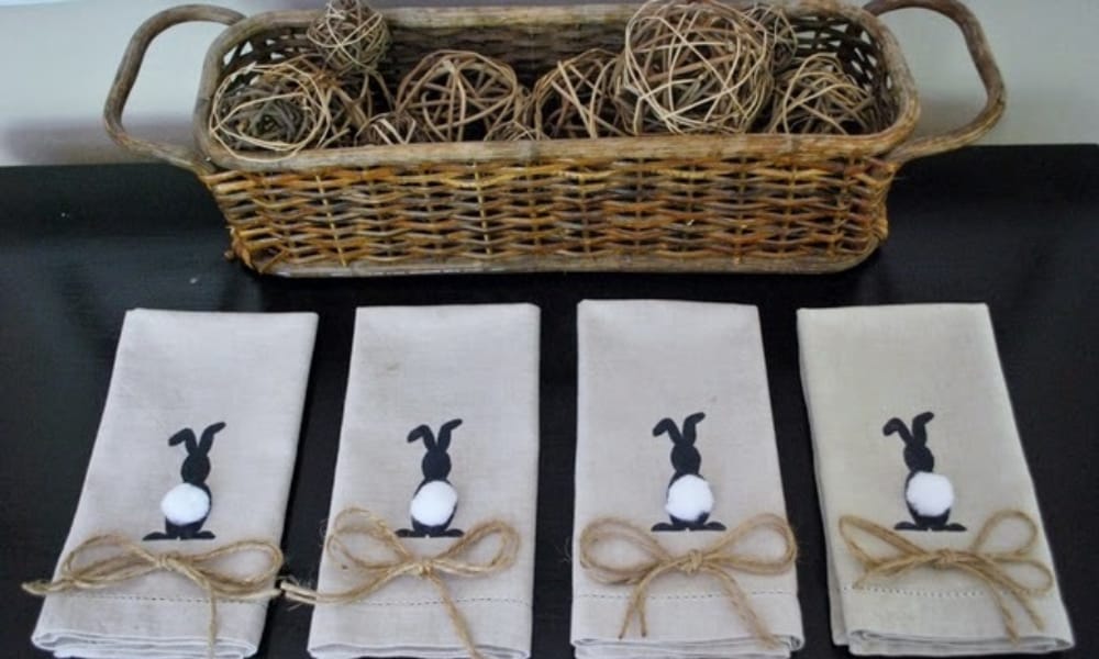 Easy to make Bunny napkins