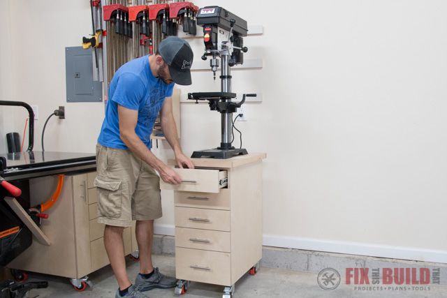 DIY Drill Press Stand With Storage