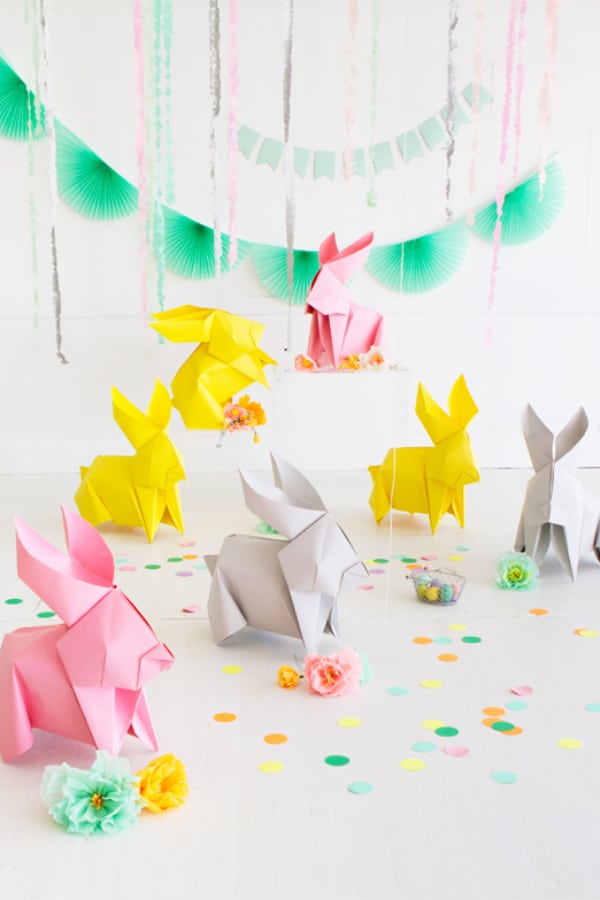 Giant Origami Easter bunny