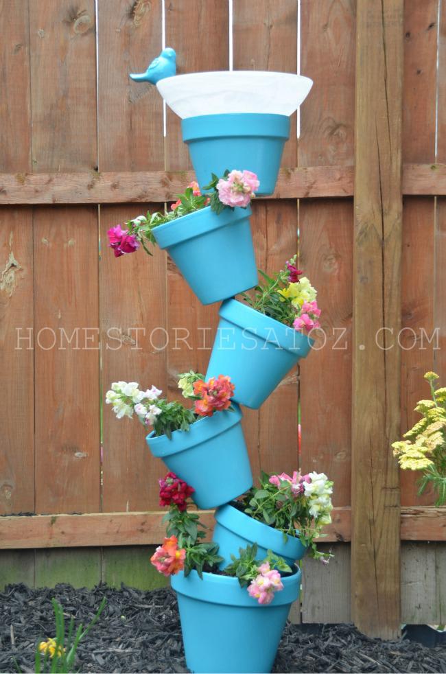 DIY Garden Planter And Bird Bath