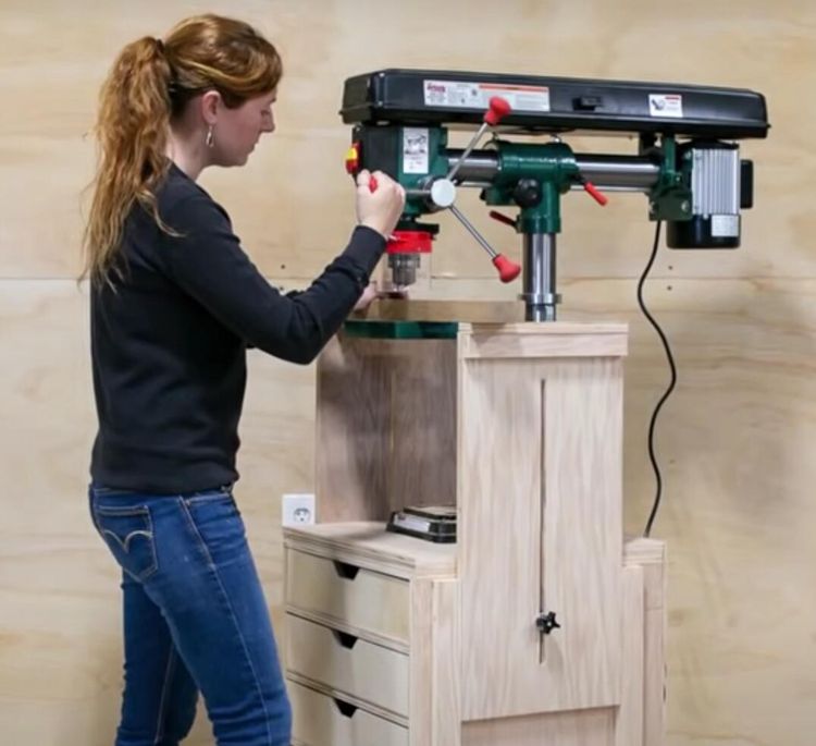 DIY Mobile Drill Press Stand