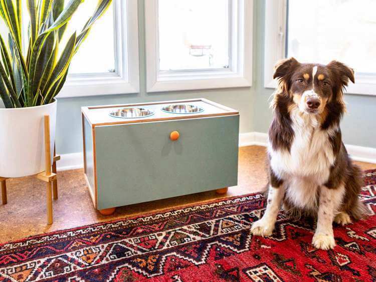 DIY Raised Dog Food Bowl Stand