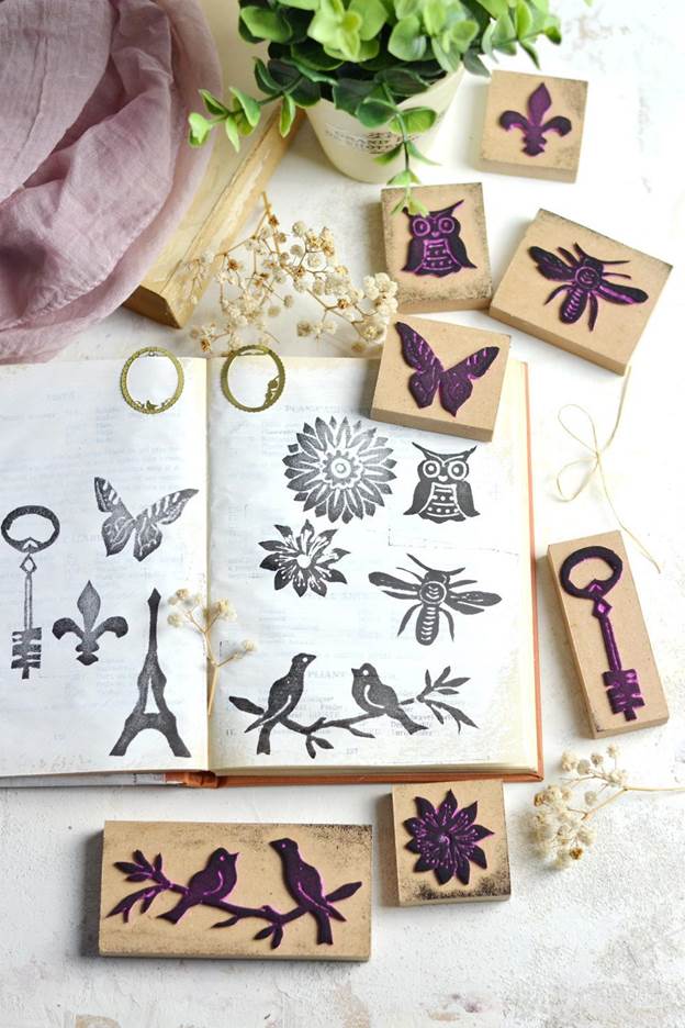 DIY Vintage Foam Stamps