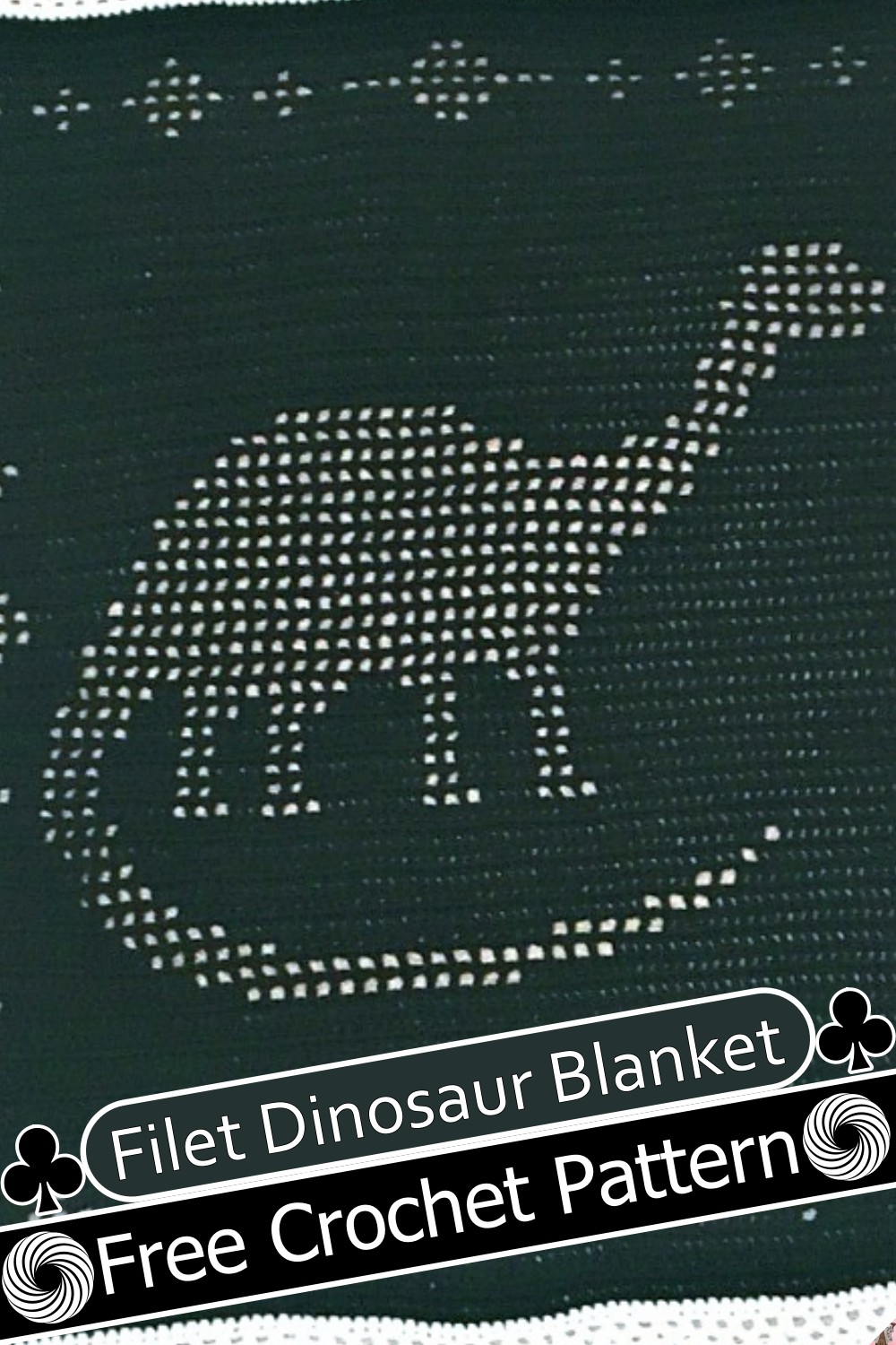 Filet Dinosaur Blanket
