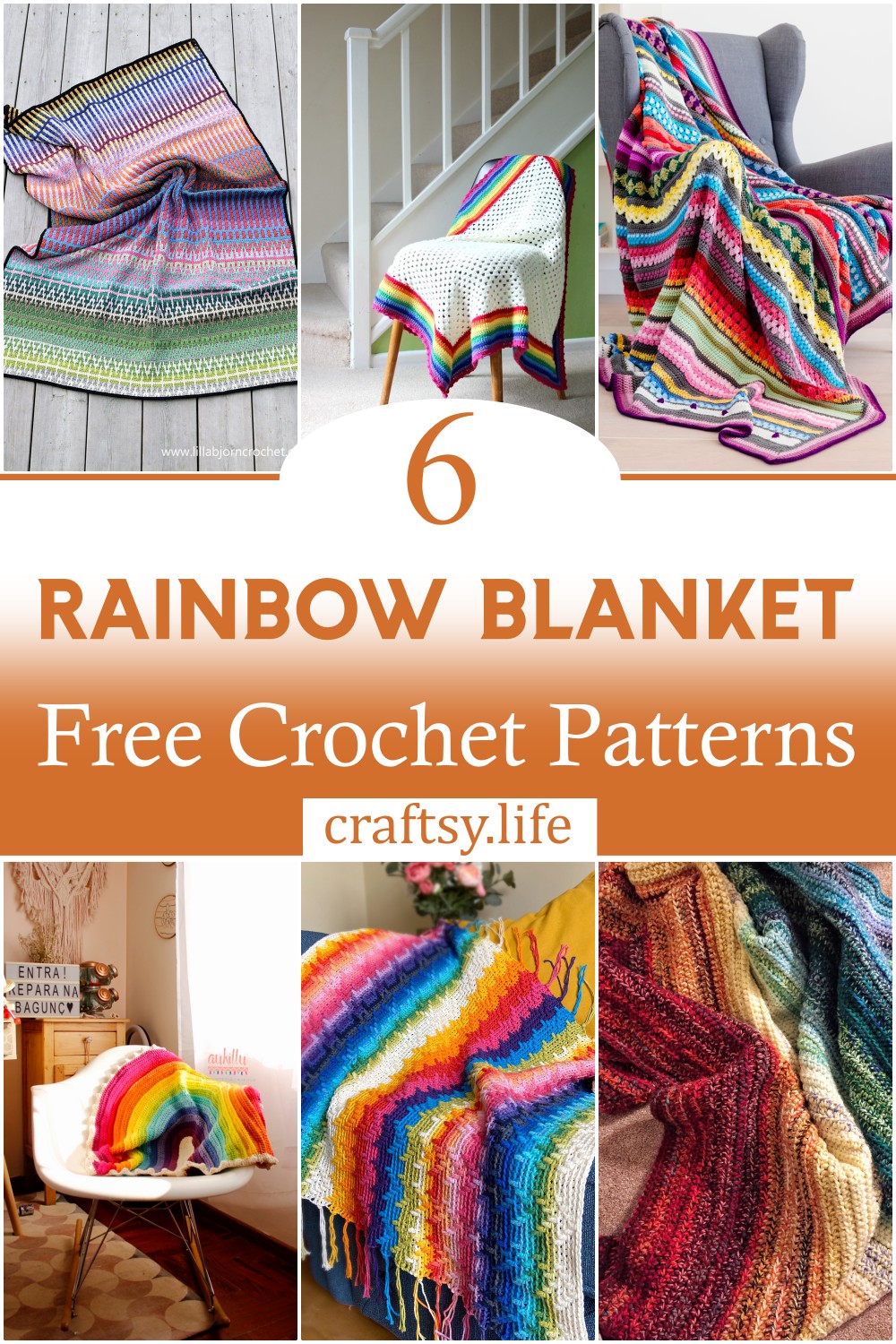 Free Crochet Rainbow Blanket Patterns 1
